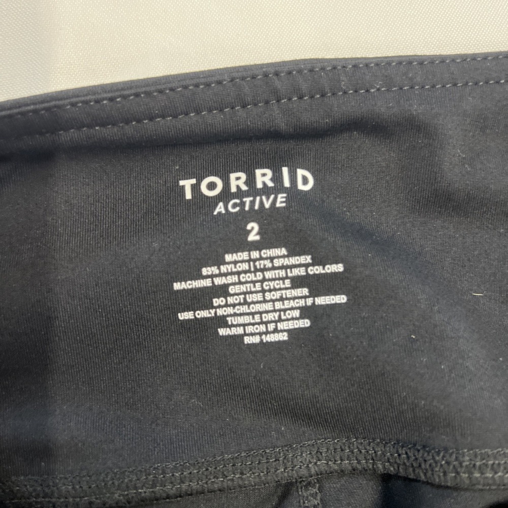 NEW 2X 18W 20W Torrid Active High Rise Capri Swim Legging Bottoms Black Plus NWT - Picture 5 of 6